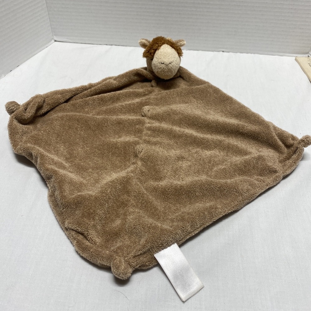 Angel Dear Brown Camel Lovey Knots Baby Security Blanket  12"